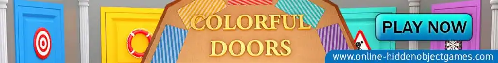 Play Colorful Doors Hidden Objetcs at online-hiddenobjectgames.com