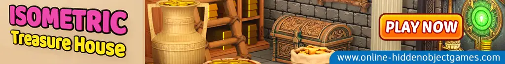 Play Isometric Treasure House at online-hiddenobjectgames.com