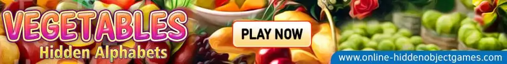Play Vegetables Hidden Alphabets at online-hiddenobjectgames.com